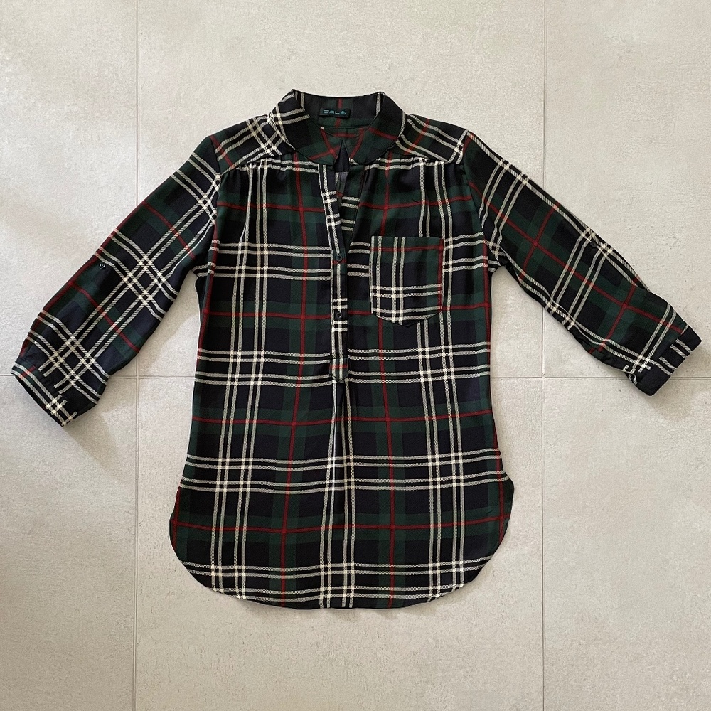 CALS | Silky 3/4 sleeve Pop-over Tunic